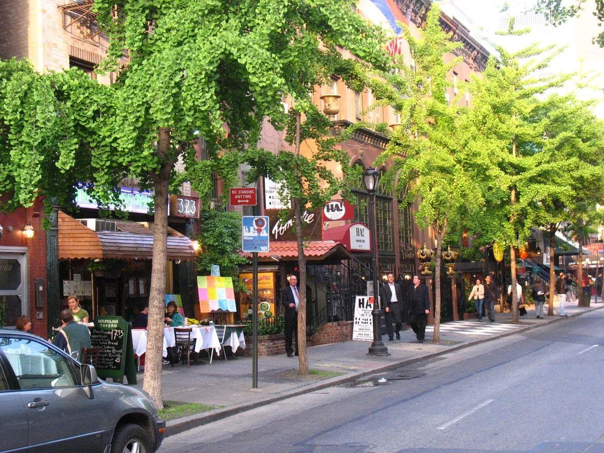 Historic Restaurant Row street sign on West 46th Street