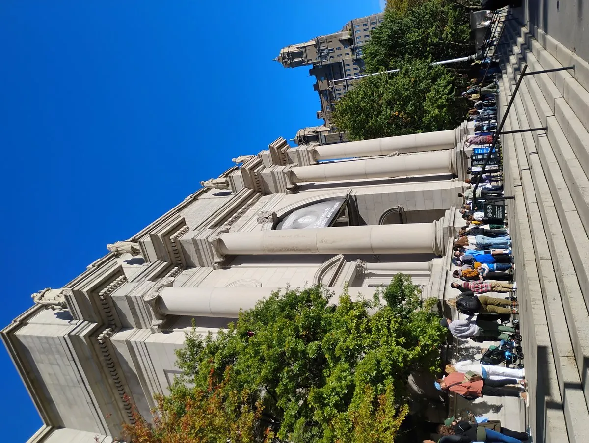 Historic facade of the American Museum of Natural History on Central Park West.